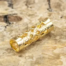 Mellandel Filigrantub 4x12 mm, Guldfärg (10st)