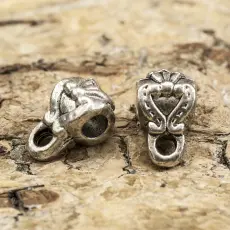Mellandel Dekor 6x10 mm, Antiksilver (5st)