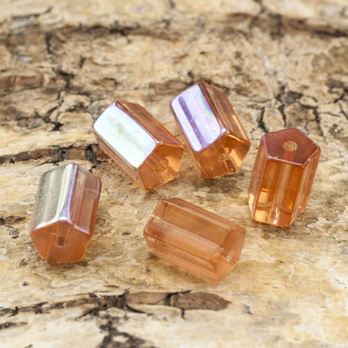 Glaspärla Stav 7x10 mm, Laxrosa AB (5st)