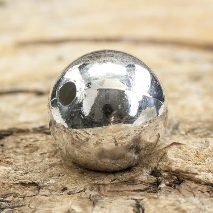 Rund Akrylpärla 10 mm, Silver (20st)