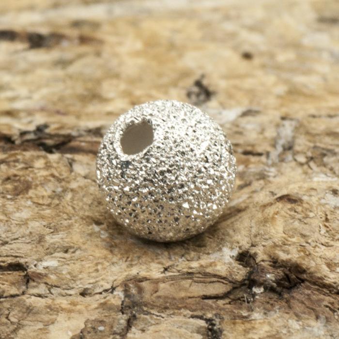 Akrylpärla Stardust 6 mm, Silverfärg (25st)