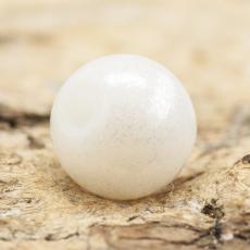 Glaspärla med glans 6 mm, Vit (30st)