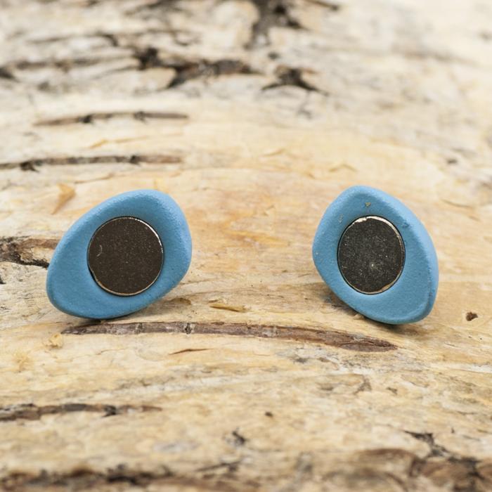 Magnetlås Hjärta 16x10,5 mm, Himmelsblå (st)