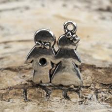 Berlock Par 17x14 mm, Antiksilver (5st)