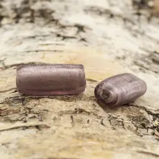 Glaspärla Avlång 11x24 mm, Lila (5st)