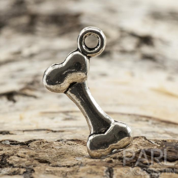 Berlock Hundben 17x11 mm, Antiksilver (5st)