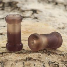 Glaspärla Rör 9x18,5 mm, Lila (5st)