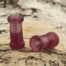 Glaspärla Rör 9x18,5 mm, Rosa (5st)