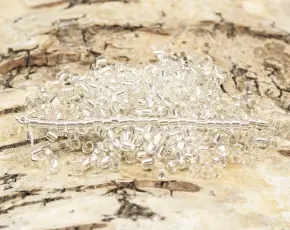 Seed Beads silverlined 2 mm, Silver (20g)