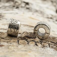 Ormlänkspärla Blomma 9,5x6,5 mm, Antiksilver (st)