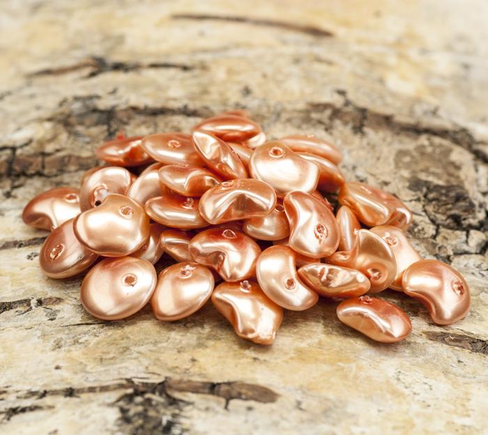 Glaspärla chip 7-8 mm, Korall (10g)