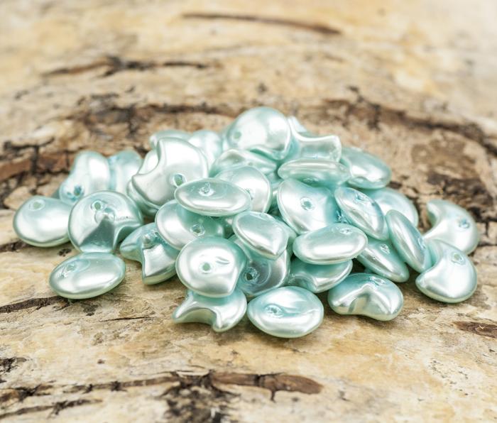 Glaspärla chip 7-8 mm, Turkos (10g)