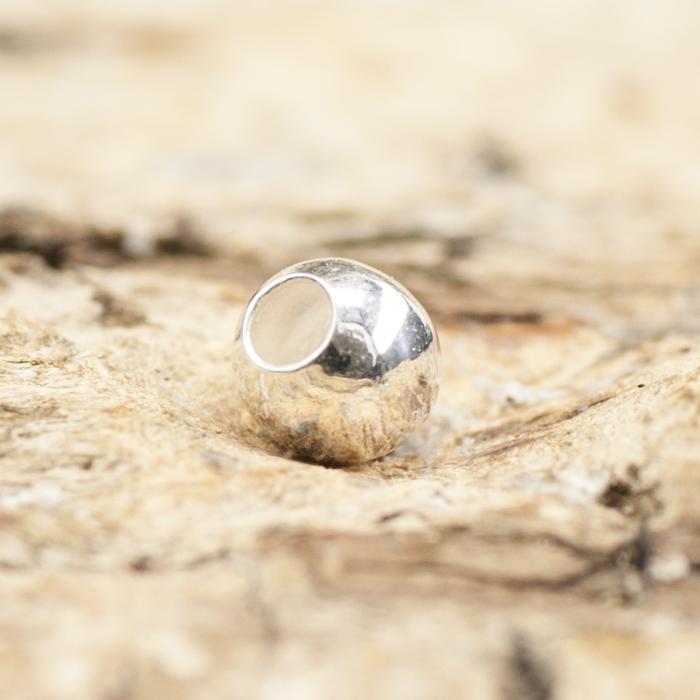 Metallpärla 3x3 mm, Silverfärg (50st)