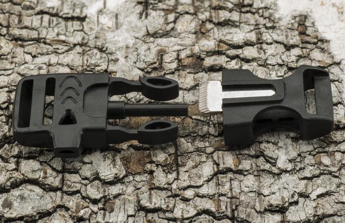 Lås Survival Eldstål 62x33 mm, Svart (st)
