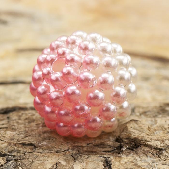 Bubbelpärla 12 mm, Rosavit (5st)