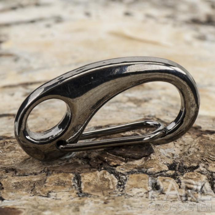Lås Karbinhake 25x12 mm, Svart (st)