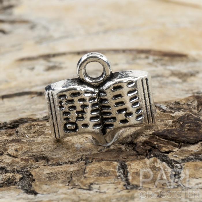 Berlock Bok 12x11 mm, Antiksilver (5st)