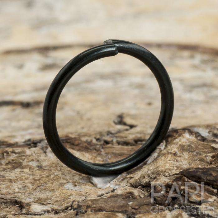 Aluminiumring öppningsbar 10 mm, Svart (50st)