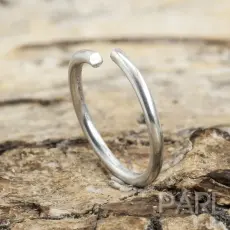 Aluminiumring &ouml;ppningsbar 10 mm, Silverf&auml;rg (50st)