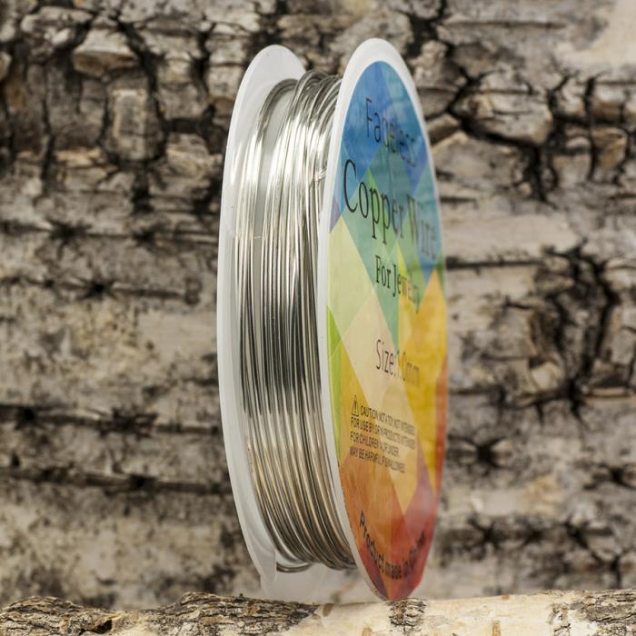 Koppartråd 1 mm, Silverfärg (2,5 m)