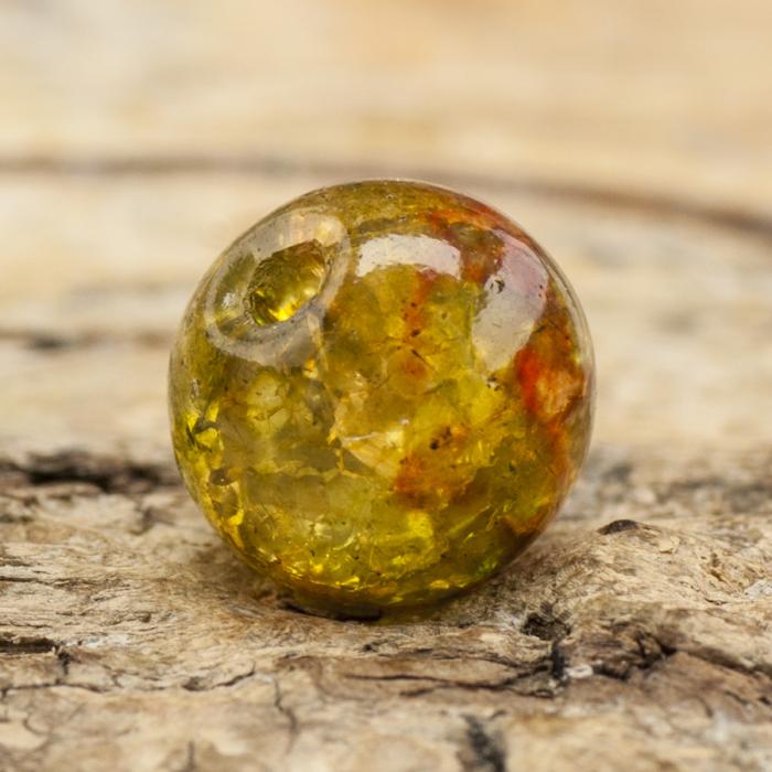 Glaspärla spraymålad 8-9 mm, Röd/Grön (20st)
