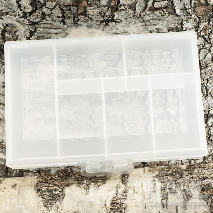 Pärlask 6 fack 121x91x21 mm, Klar (st)