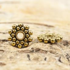 Mellandel Kulor 8 mm, Antikguld (15st)