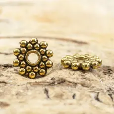 Mellandel Kulor 8 mm, Antikguld (15st)