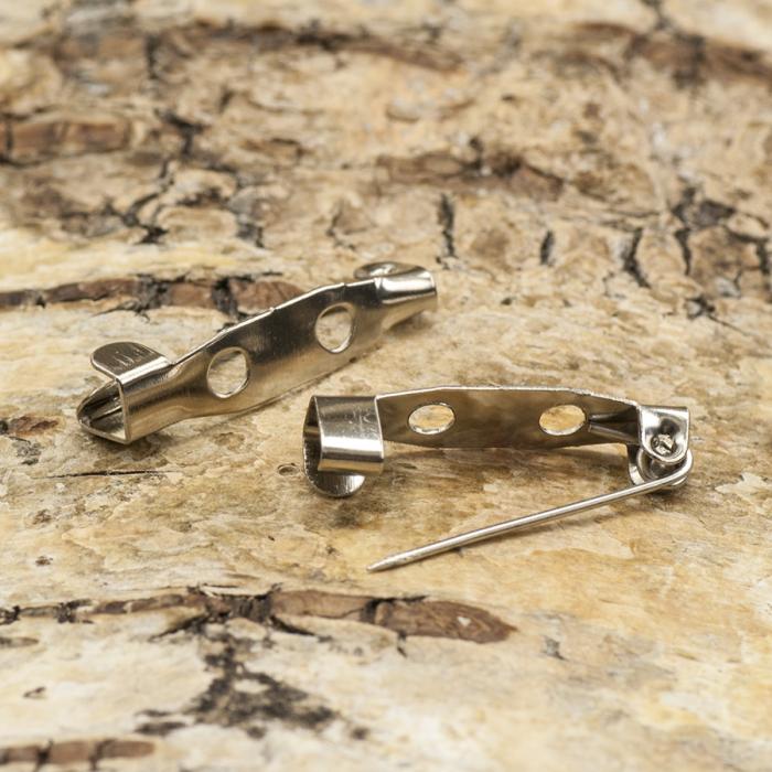 Broschnål 20x5 mm, Platinafärg (10st)