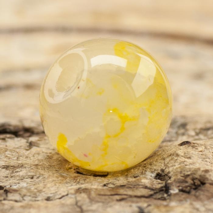 Glaspärla spraymålad 8-9 mm, Rosa/Gul (20st)