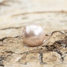 Vaxad glaspärla 6 mm, Ljusrosa (40st)