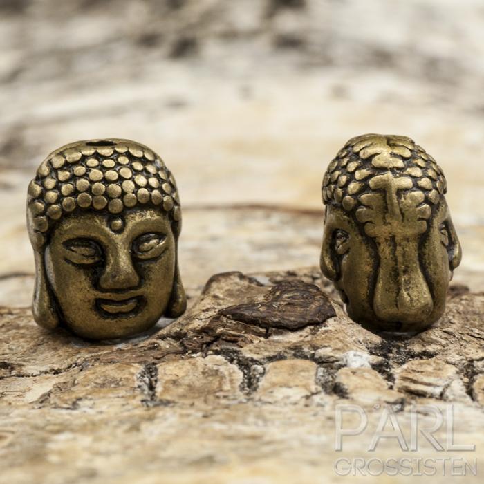 Mellandel Buddha 11x9 mm, Antikbrons (2st)