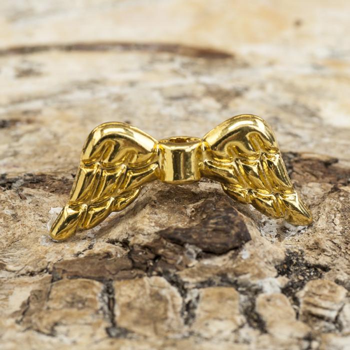 Mellandel Änglavinge 19x9 mm, Antikguld (5st)