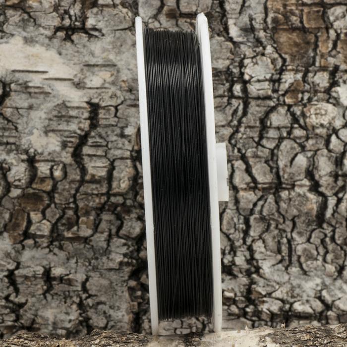Plastöverdragen wire 0,38 mm, Svart (100 m)