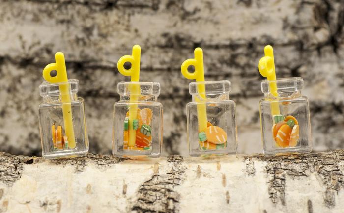 Berlock juice morot, Orange/Grön/Gul (st)